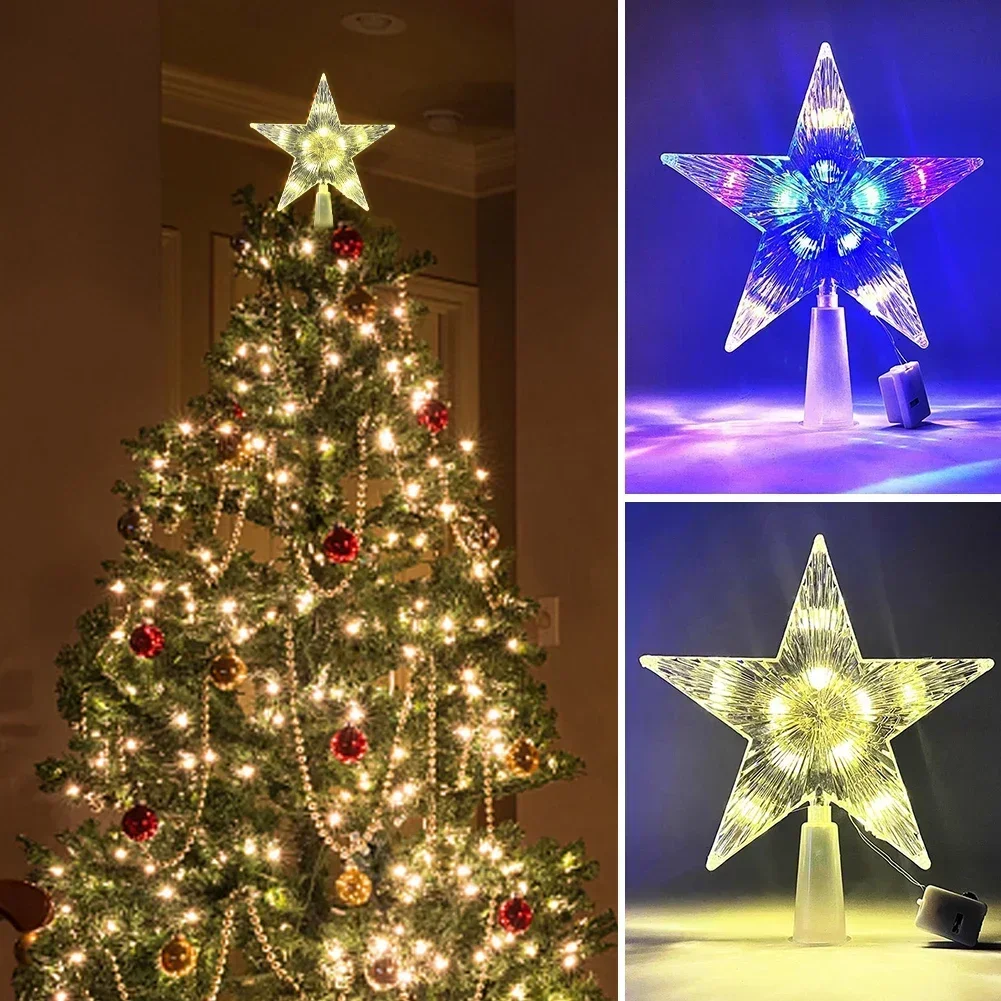 Home Decor Lighting Tree - 15CM LED Christmas Tree Ornaments Toppers
