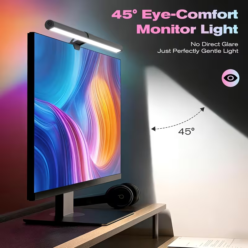 Touch Dimmer Lamp - USB Powered LED Monitor Light Bar,