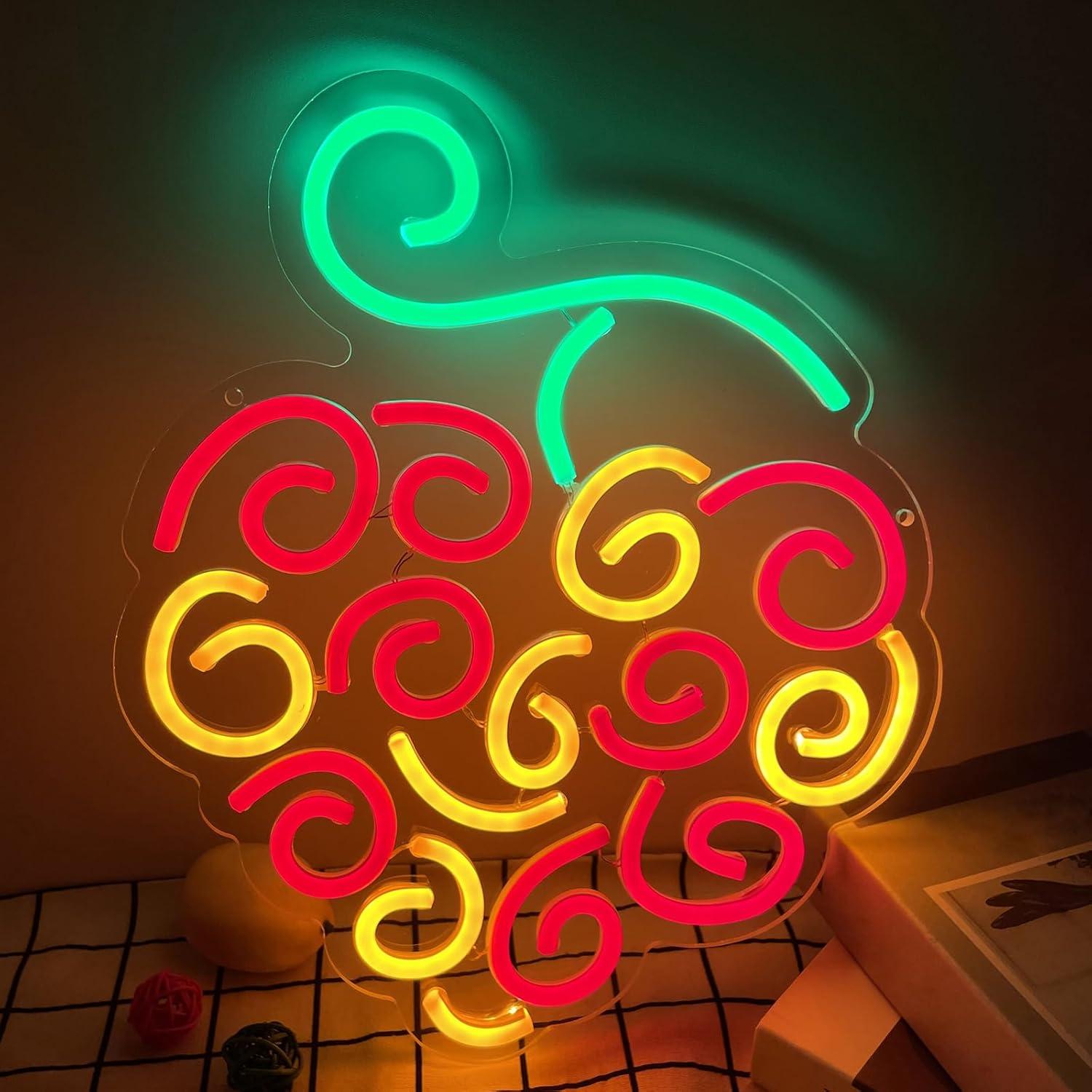 Lighting Decor Living Room - Cyber Fruit Neon Sign USB Dimmable