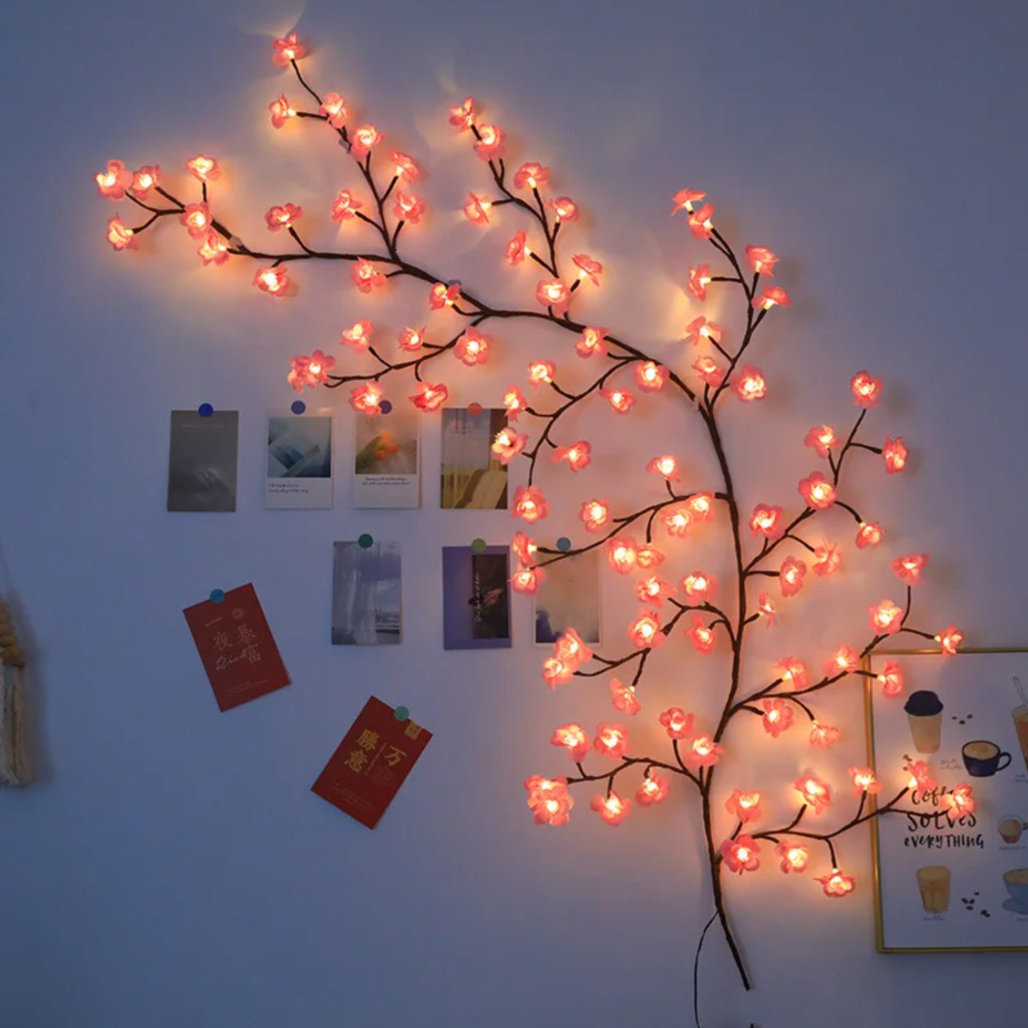 Wall Decor Lighting Tree - 1.8M Cherry LED Tree Branch Light