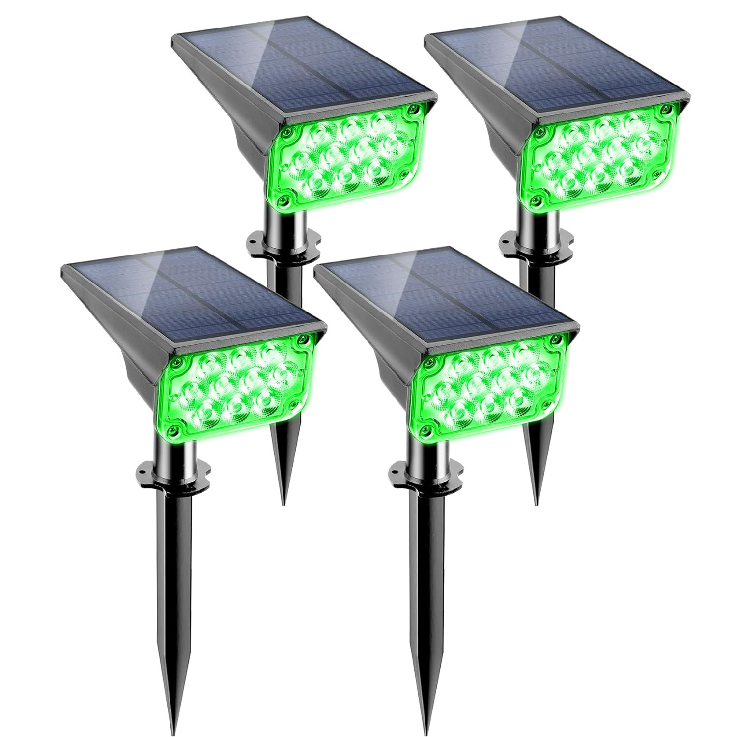 Wall Decor Lighting Tree - 4pcs Solar Spotlight Outdoor Garden Wall