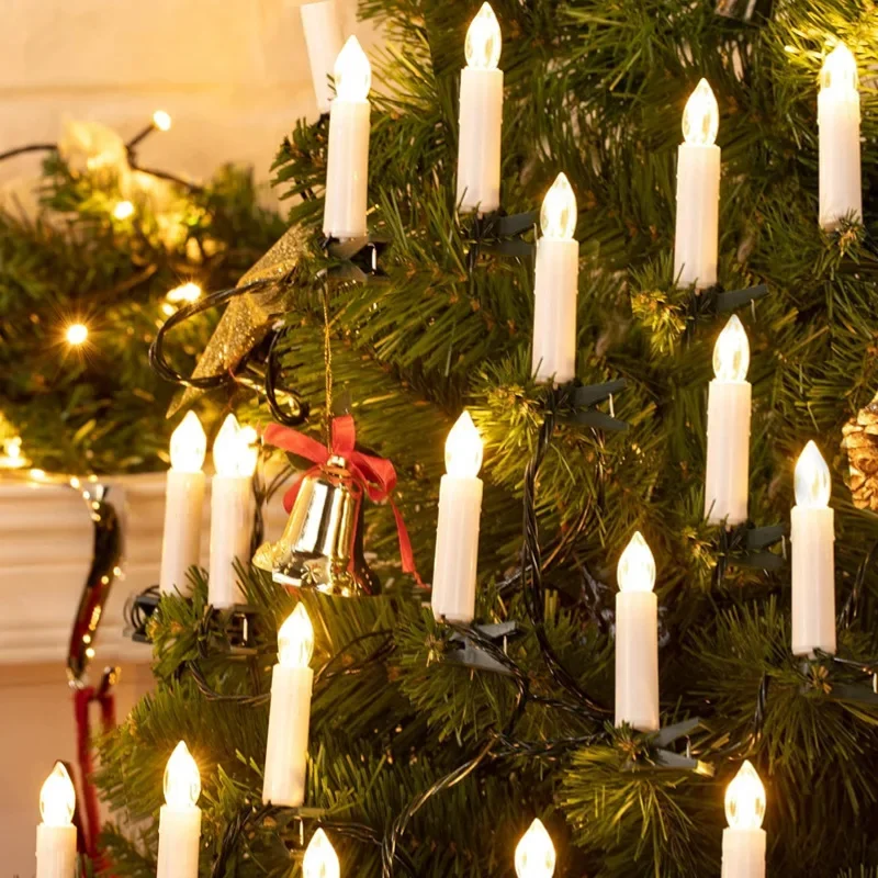 Home Decor Lighting Tree - Flameless Taper Christmas Candle String Light