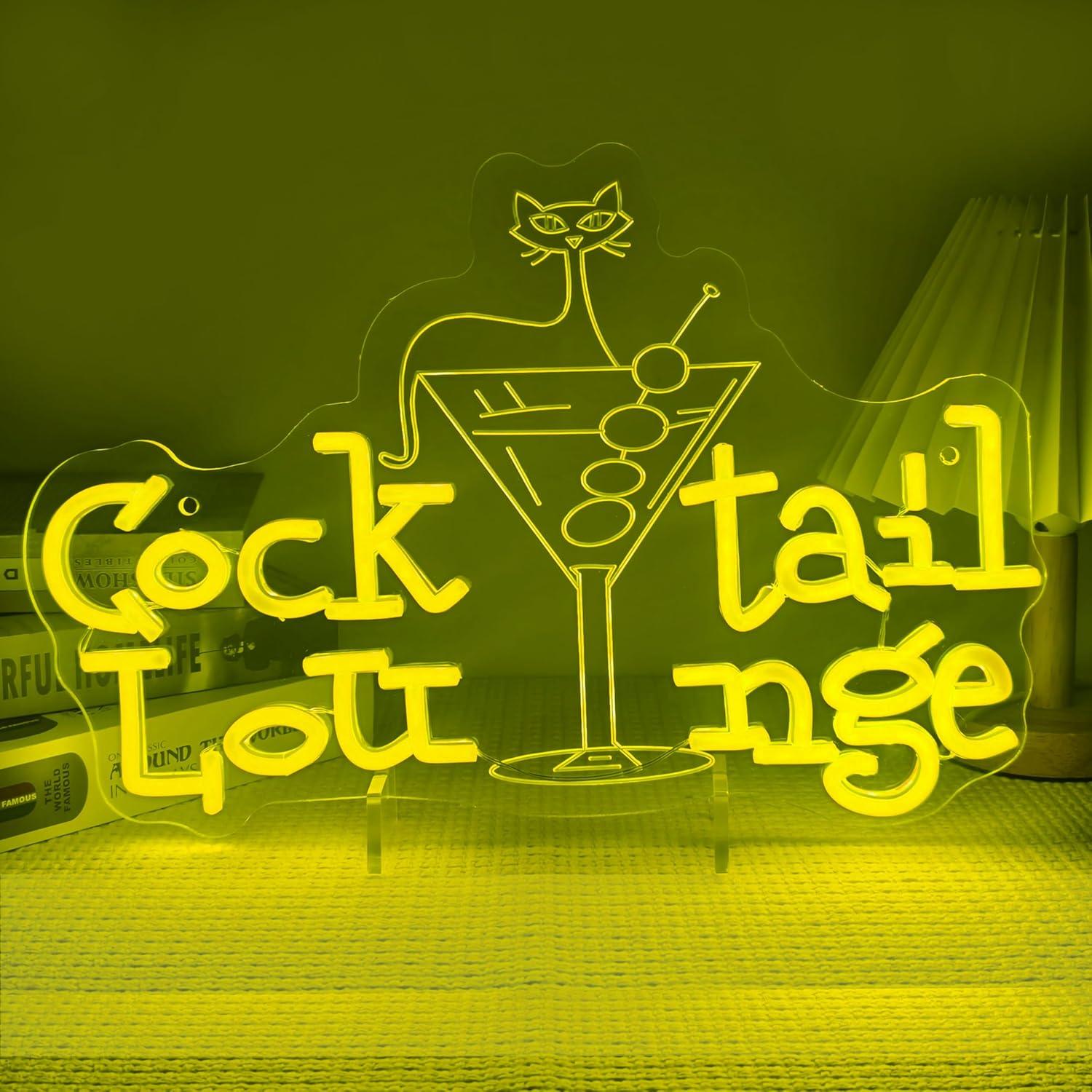 Lighting Decor Home - Cocktail Lounge Neon Sign Dimmable LED