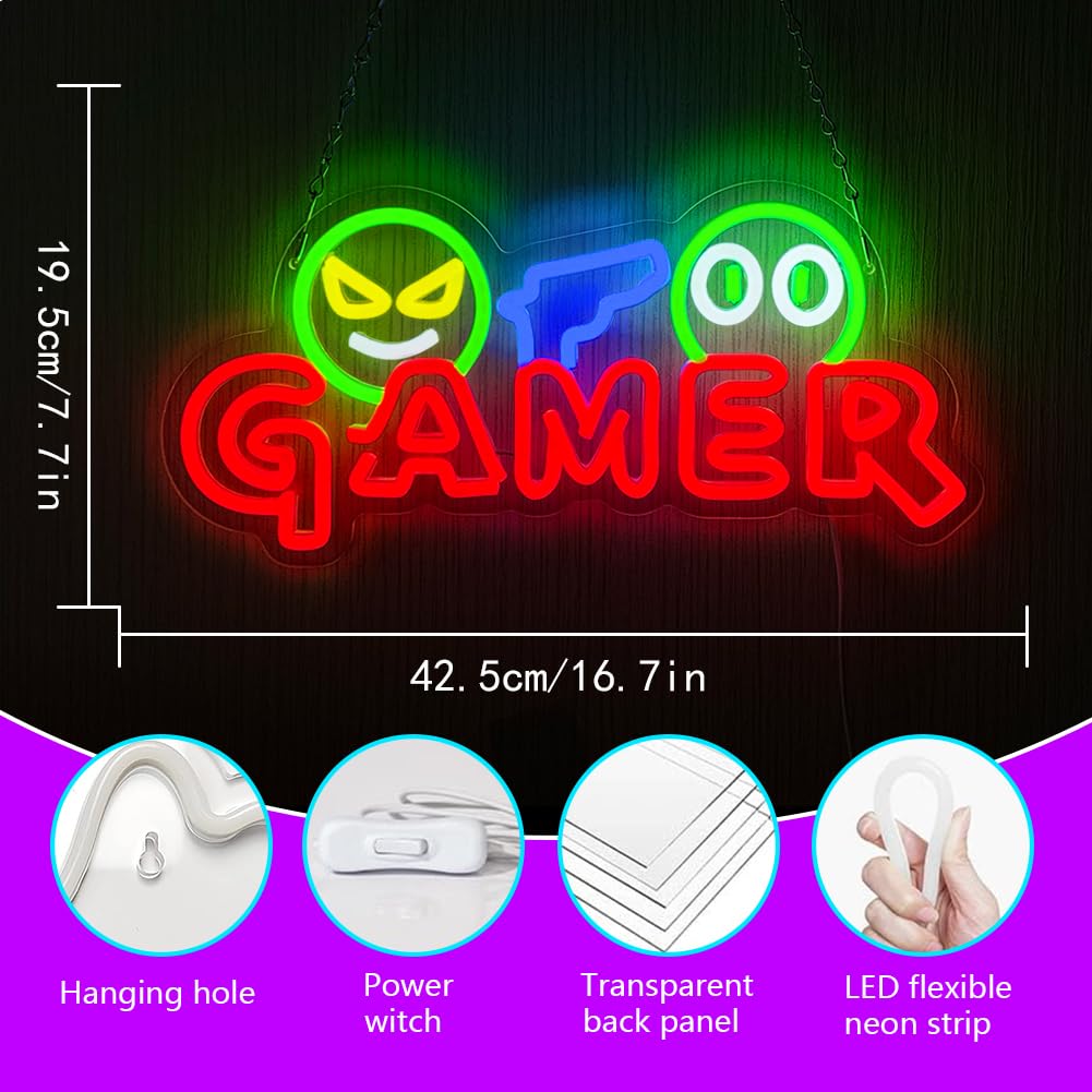 Gamer Neon Sign LED Wall Light - Lighting Decor For Wedding 评论和价格