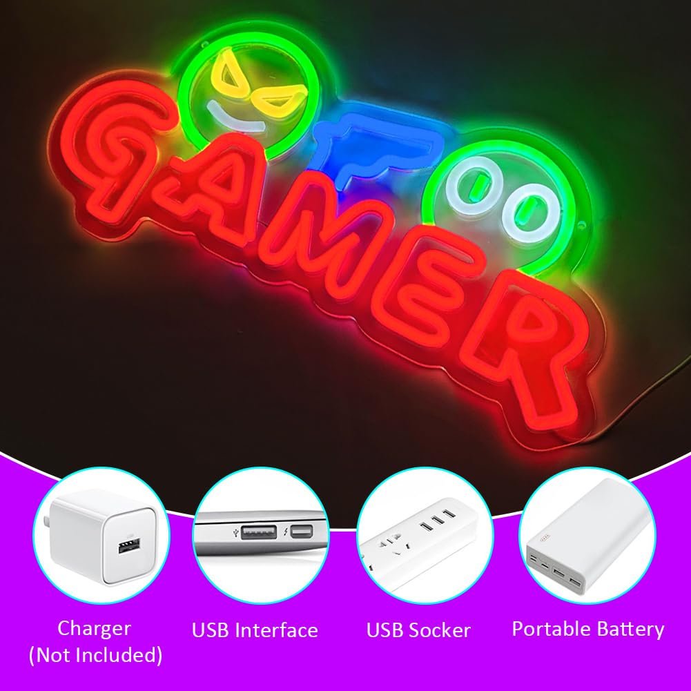 Gamer Neon Sign LED Wall Light - Lighting Decor For Wedding 评论和价格
