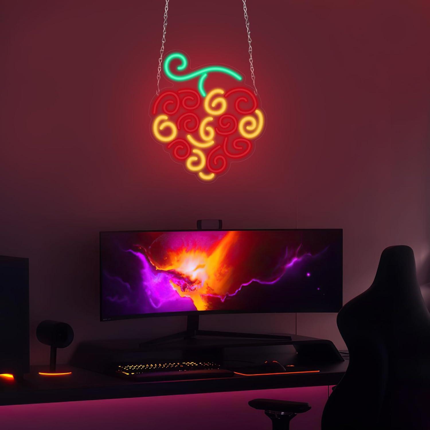 Cyber Fruit Neon Sign USB Dimm - Lighting Decor Living Room 评论和价格
