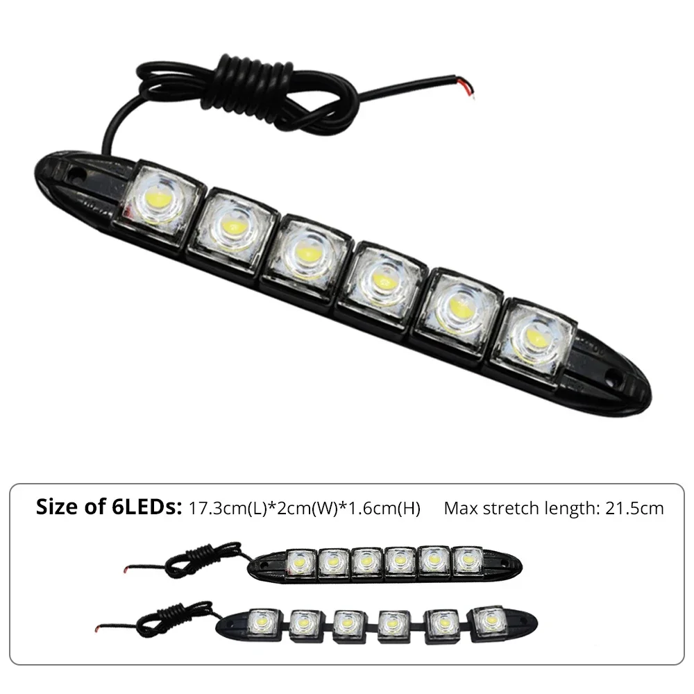 2PCS LED Waterproof DRL Light  - Lighting Decoration Ideas 评论和价格