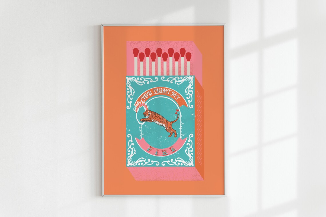 You Light My Fire Orange Match - Lighting Decor Living Room 评论和价格