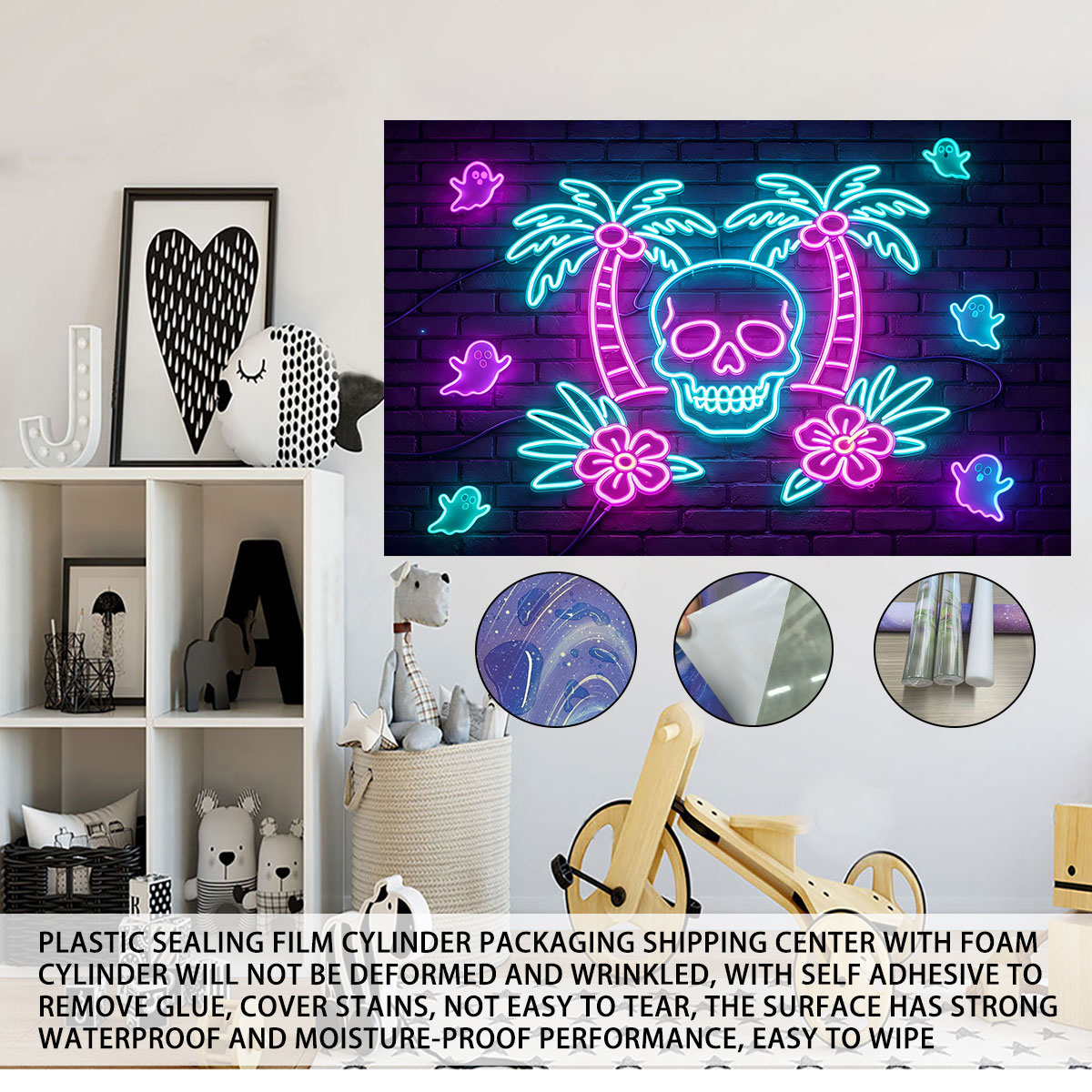 Neon Light Wall Sticker Palm T - Wall Decor Lighting Tree 评论和价格
