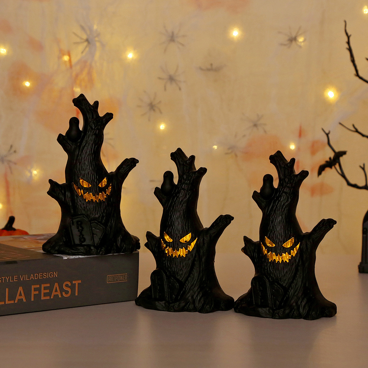 Halloween LED Ghost Tree Light - Home Decor Lighting Tree 评论和价格