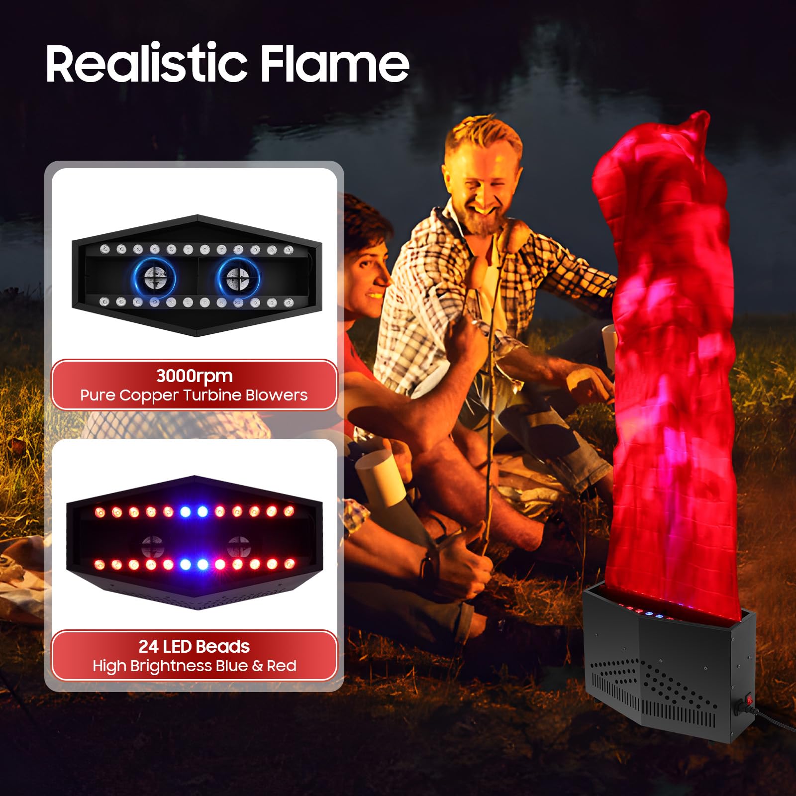 LED Silk Fire Flame Effect Lig - Lighting Effect Home Decor 评论和价格