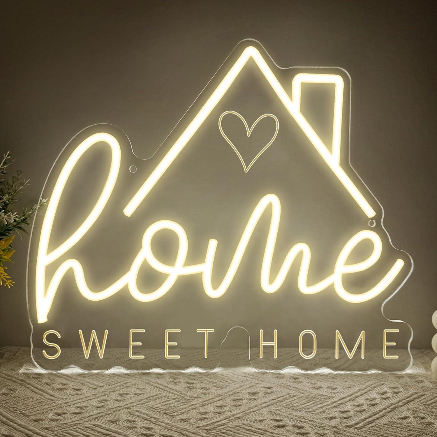 Sweet Home Neon Sign USB Dimma - Lighting Decor Living Room 评论和价格