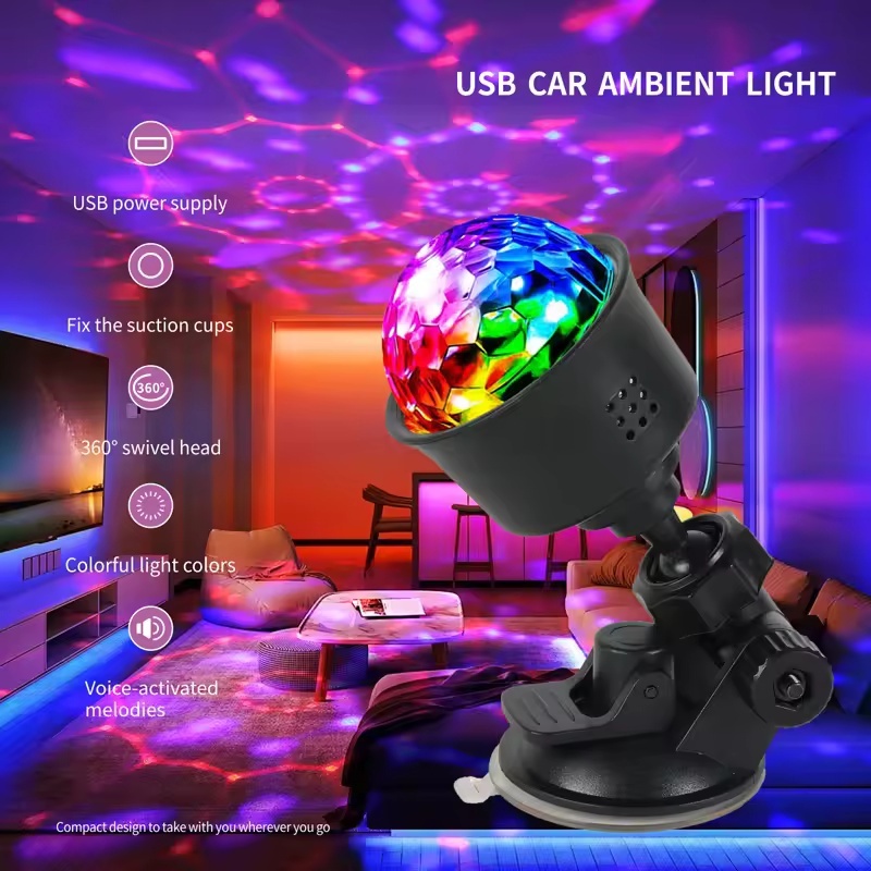 RGB Sound Activated LED Disco  - Lighting Effect Home Decor 评论和价格