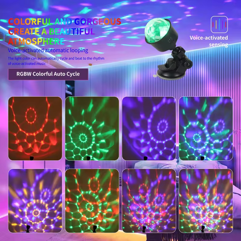 RGB Sound Activated LED Disco  - Lighting Effect Home Decor 评论和价格