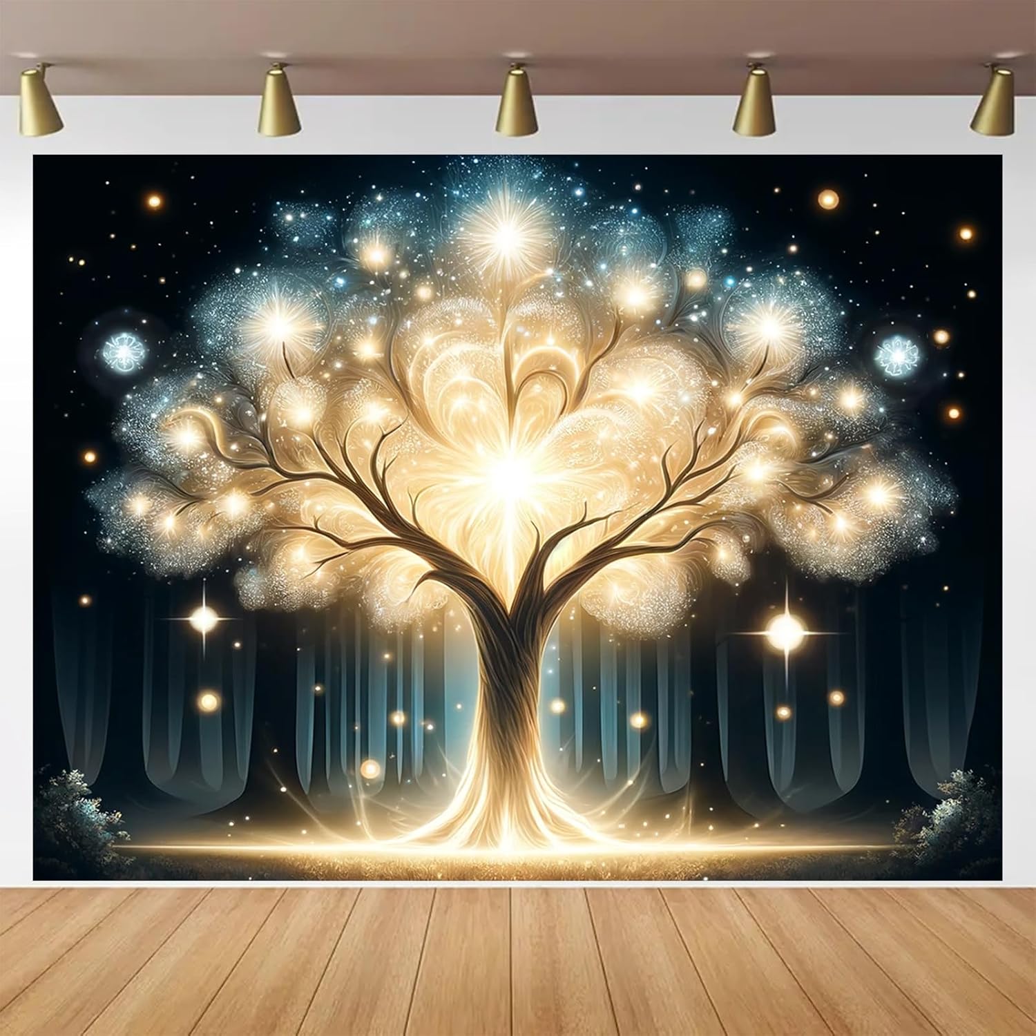 Glowing Spirit Tree UV Black L - Wall Decor Lighting Tree 评论和价格