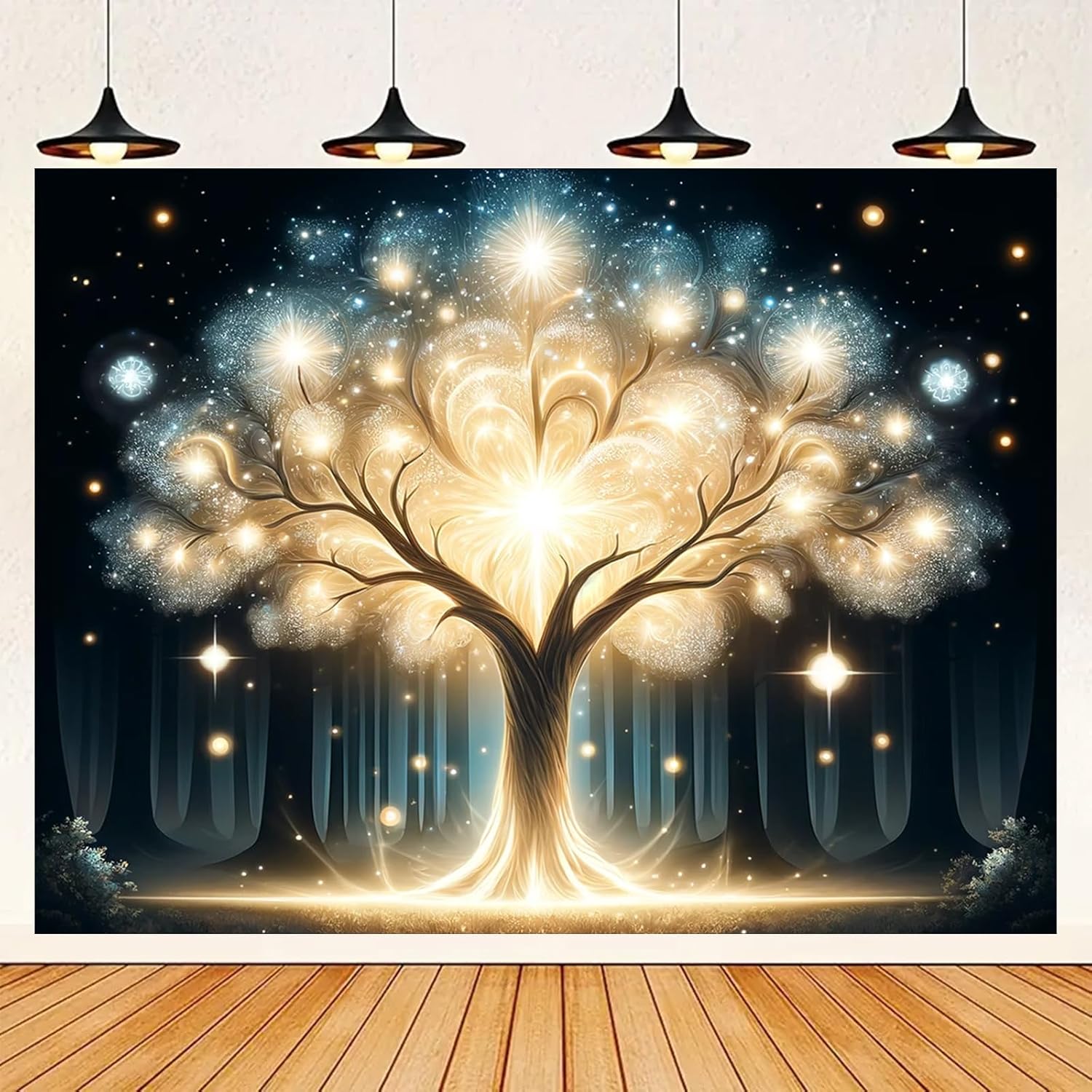 Glowing Spirit Tree UV Black L - Wall Decor Lighting Tree 评论和价格