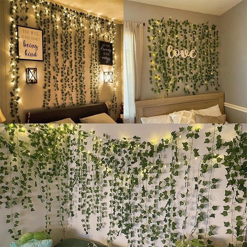 Green Ivy 210cm LED Light Stri - Wall Decor Lighting Tree 评论和价格