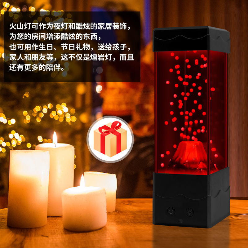 LED Lava Volcano Light Home De - Lava Lamp Desktop 评论和价格