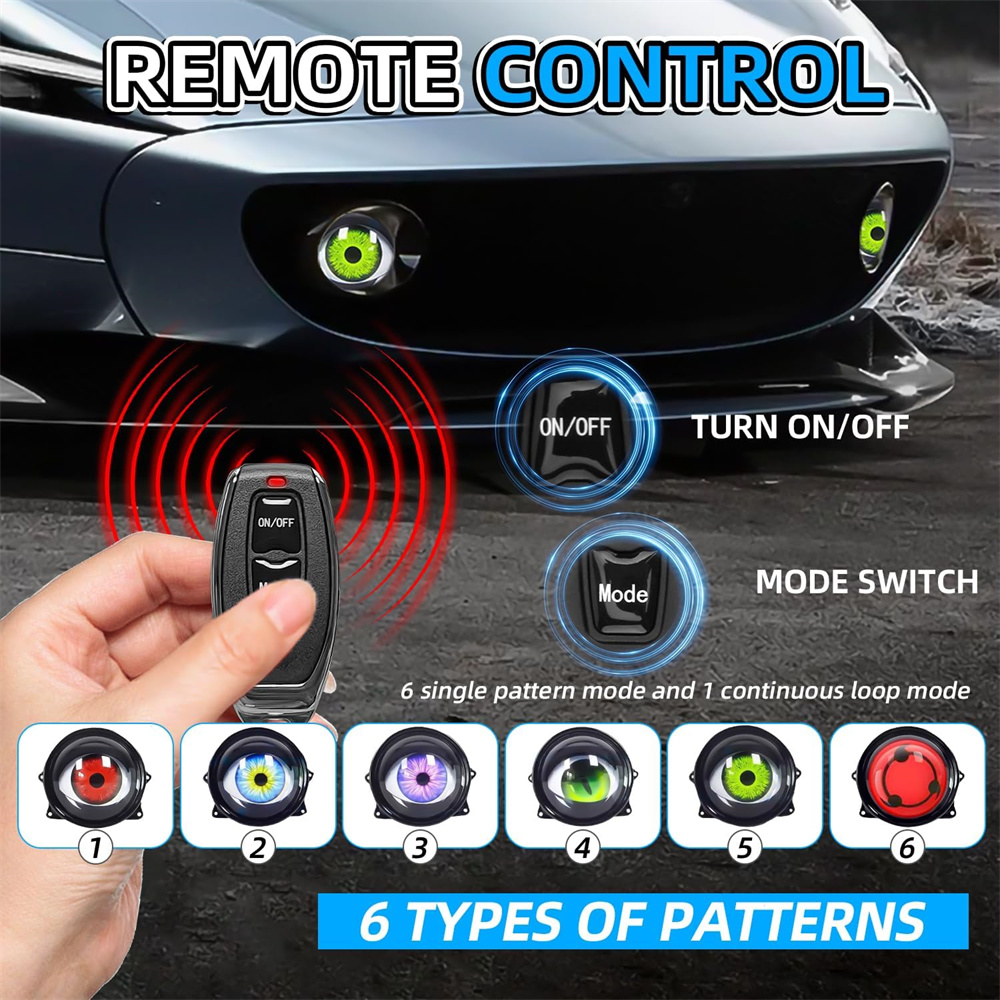  6-Mode Led Dynamic Devil Eye - Lightings Decoration 评论和价格