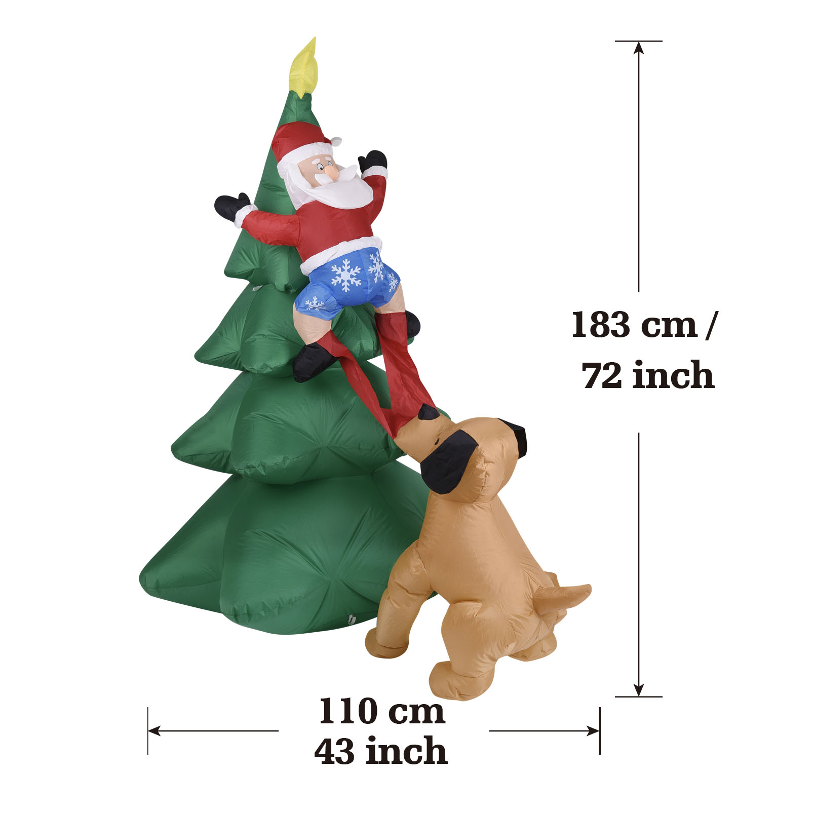 Christmas Inflatable Dog  w/Sa - Home Decor Lighting Tree 评论和价格