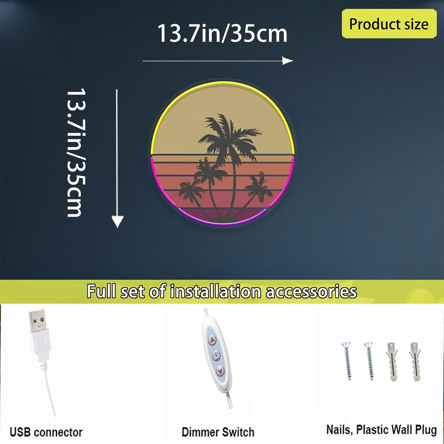 Sunset neon light suitable for - Wall Decor Lighting Tree 评论和价格