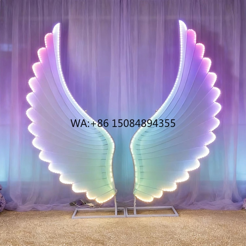 Glowing Angel Wings Light Prop - Lighting Decor For Wedding 评论和价格