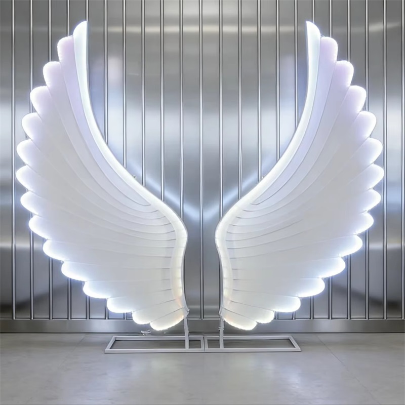 Glowing Angel Wings Light Prop - Lighting Decor For Wedding 评论和价格