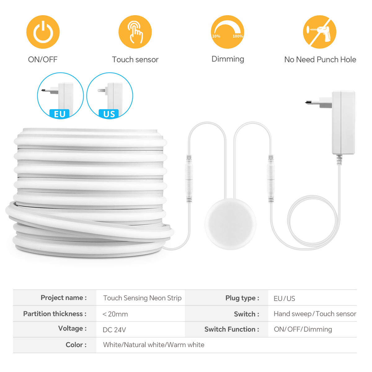 Hight Dressing Lamp Neon Strip - Touch Dimmer Lamp 评论和价格