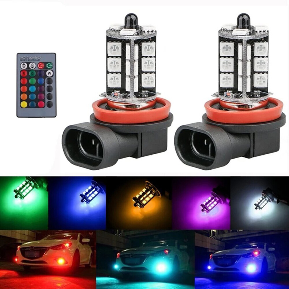 2x RGB H11 H9 H8 5050 27SMD Ca - Touch Dimmer Lamp 评论和价格