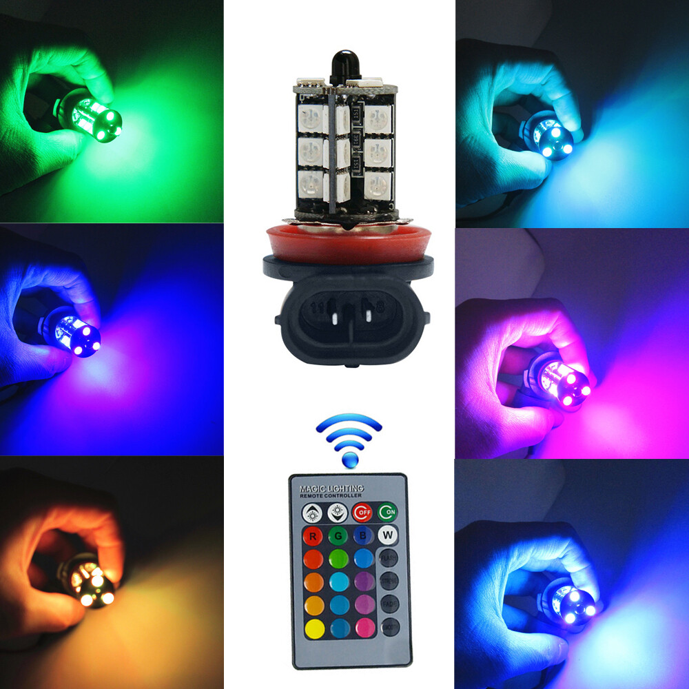 2x RGB H11 H9 H8 5050 27SMD Ca - Touch Dimmer Lamp 评论和价格