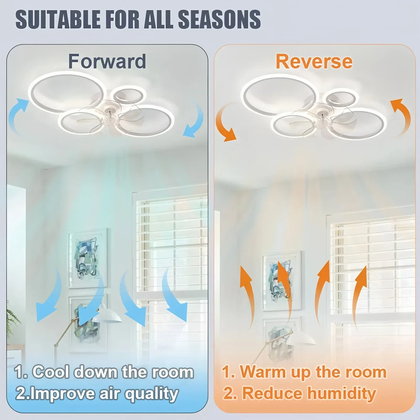 Ring Ceiling Fan with LED Ligh - Decor Lighting Ceiling Fans 评论和价格