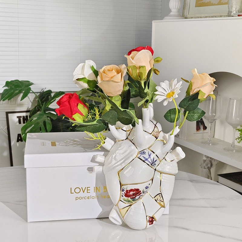 Heart vase Living room wine ca - Lighting Decor Living Room 评论和价格
