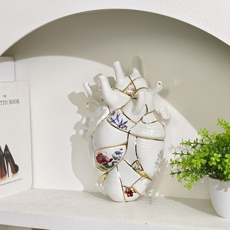 Heart vase Living room wine ca - Lighting Decor Living Room 评论和价格
