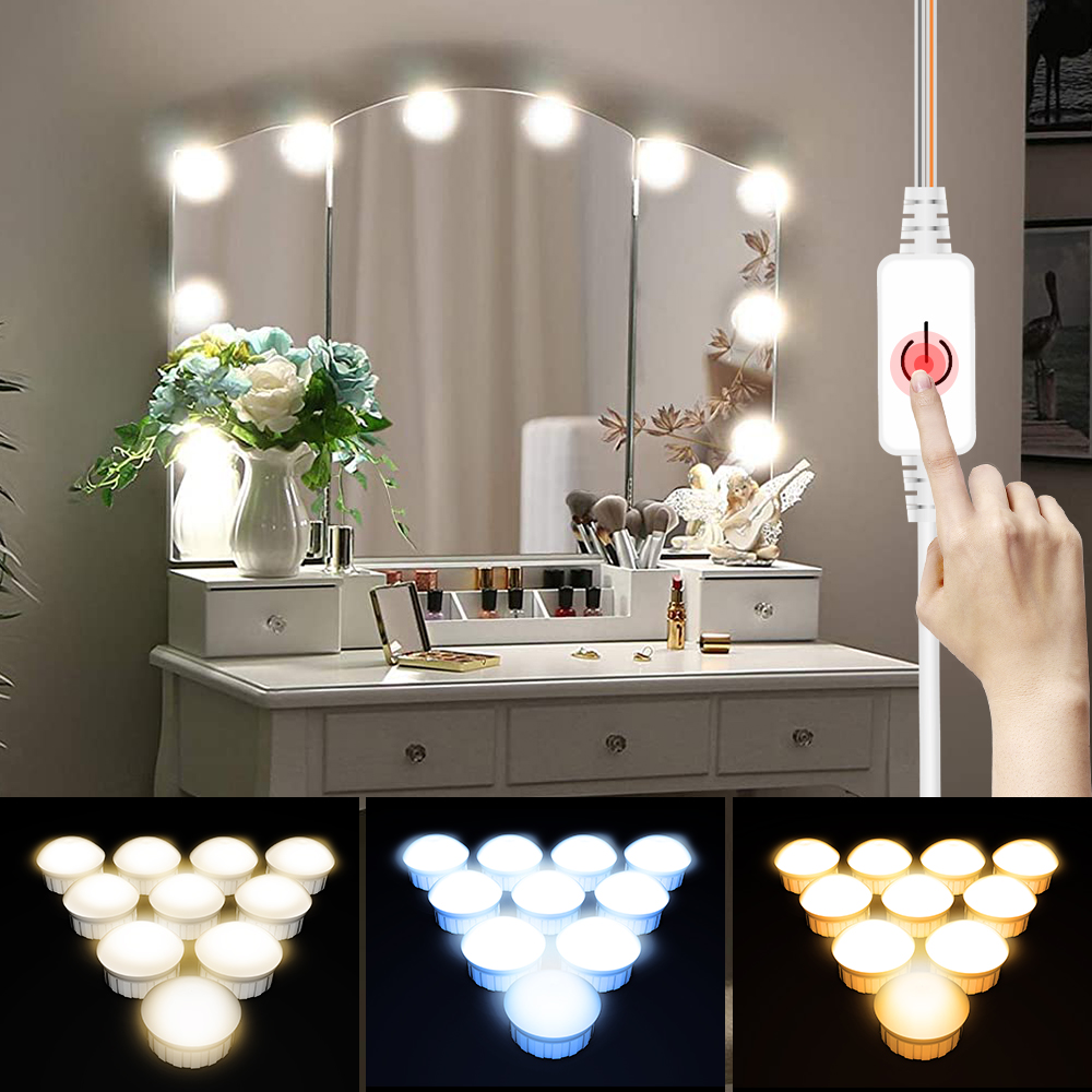 LED Mirror Light USB Dressing  - Touch Dimmer Lamp 评论和价格