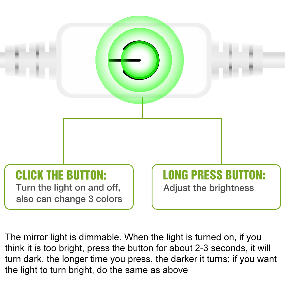 LED Mirror Light USB Dressing  - Touch Dimmer Lamp 评论和价格