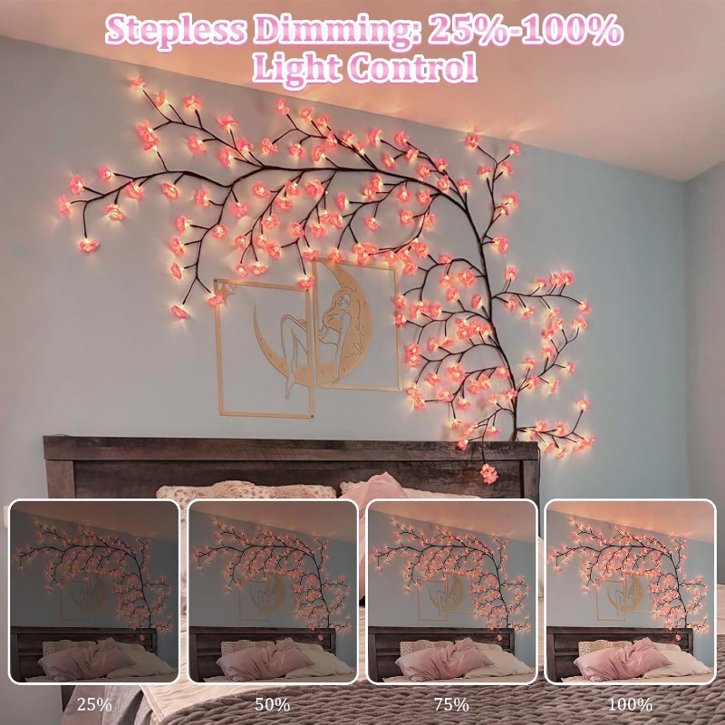 LED Cherry Blossom Tree Branch - Wall Decor Lighting Tree 评论和价格
