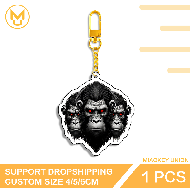 Three Chimpanzee Heads Keyring - Union Lighting & Decor Collabs 评论和价格