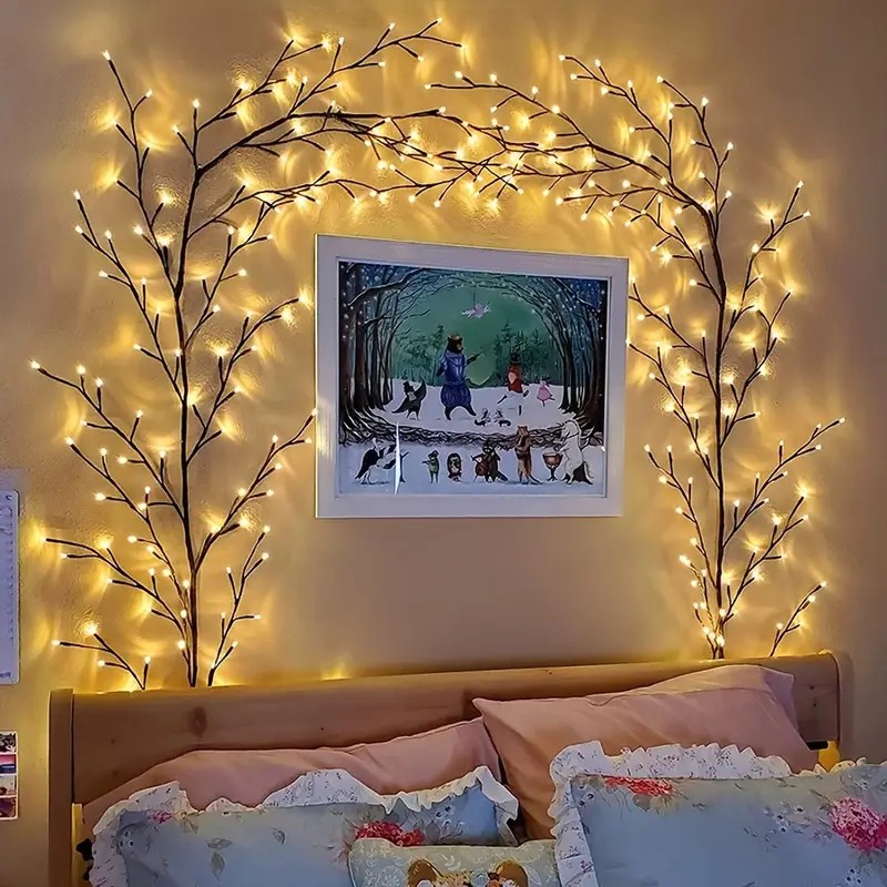 144 LEDs String Light Tree Bra - Wall Decor Lighting Tree 评论和价格