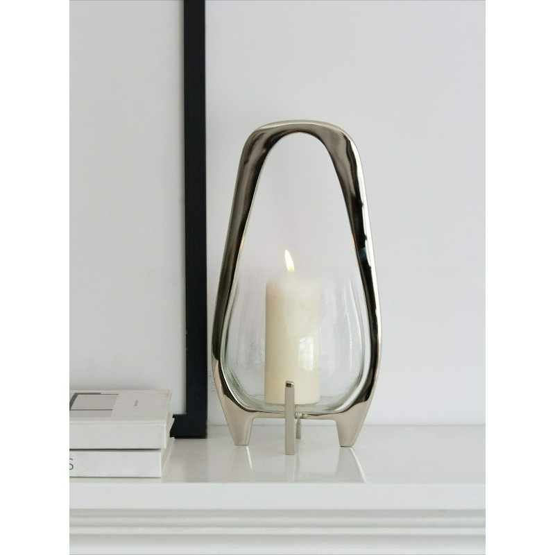 Luxury Silver Lantern Candlest - Lighting Decor Living Room 评论和价格