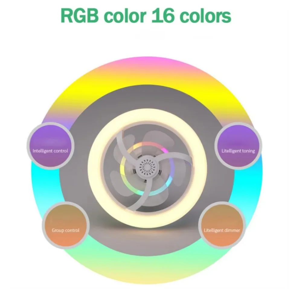 360°Rotating E27 Ceiling Fan B - Decor Lighting Ceiling Fans 评论和价格