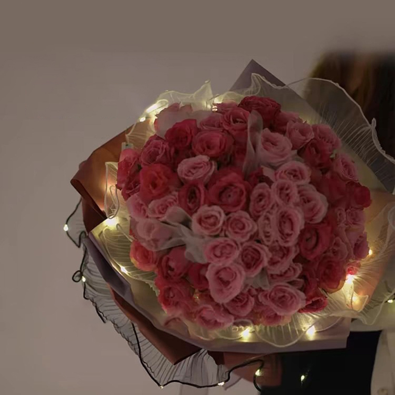 1Pcs LED Flower Wrapping Paper - Lighting Decoration Ideas 评论和价格
