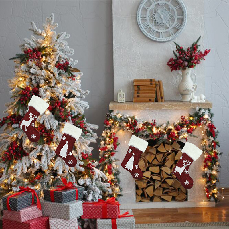 Christmas Socks With Led Light - Home Decor Lighting Tree 评论和价格