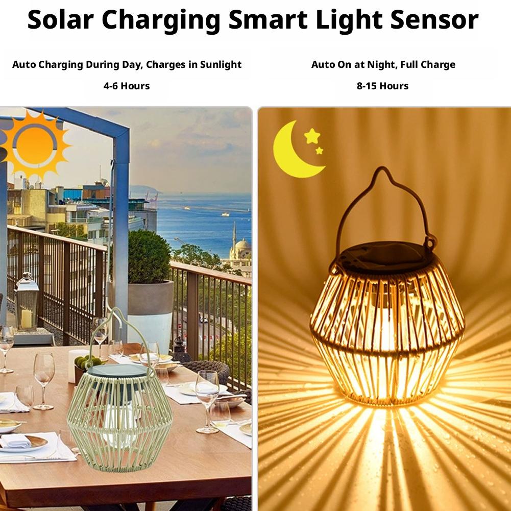 IP65 Waterproof Solar Rattan L - Lighting Decor Outdoor 评论和价格