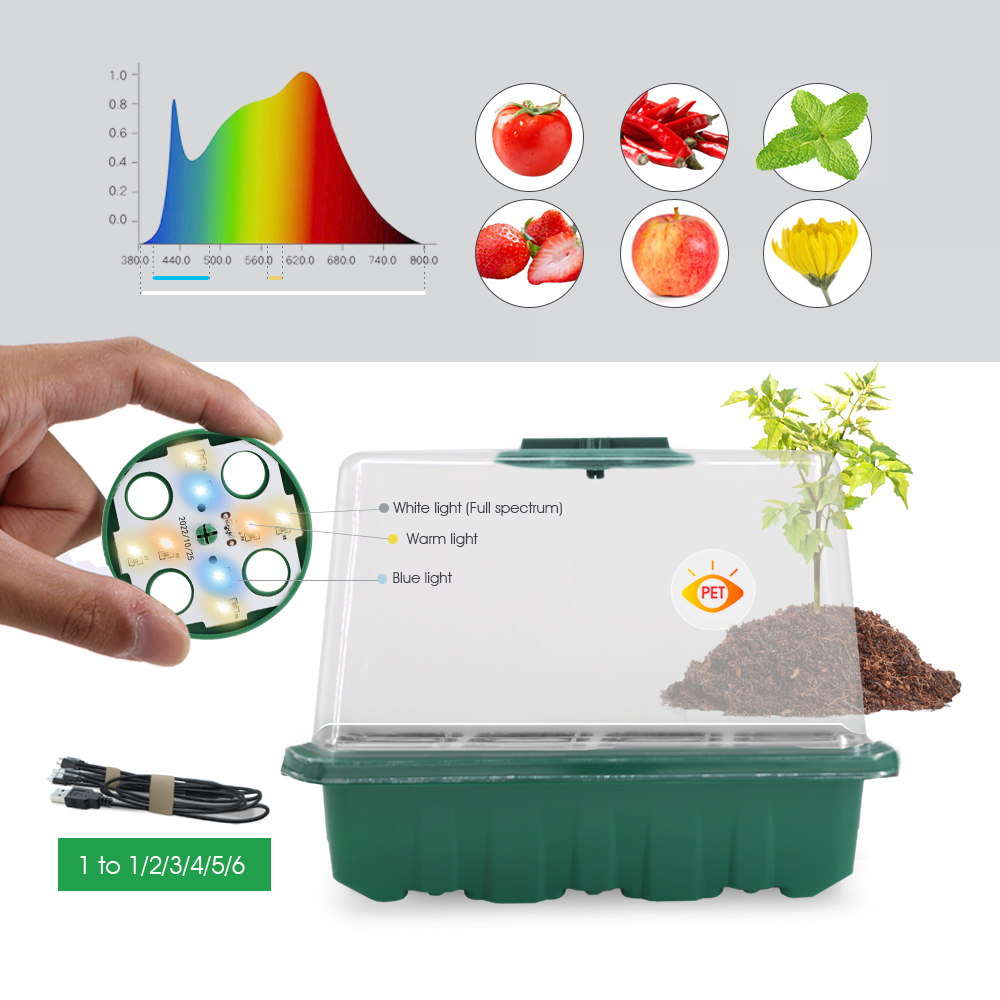 LED Nursery Pots with Grow Lig - Touch Dimmer Lamp 评论和价格