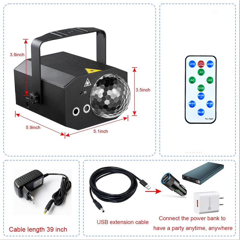 Party Lights Dj Disco Ball Lig - Lighting Effect Home Decor 评论和价格