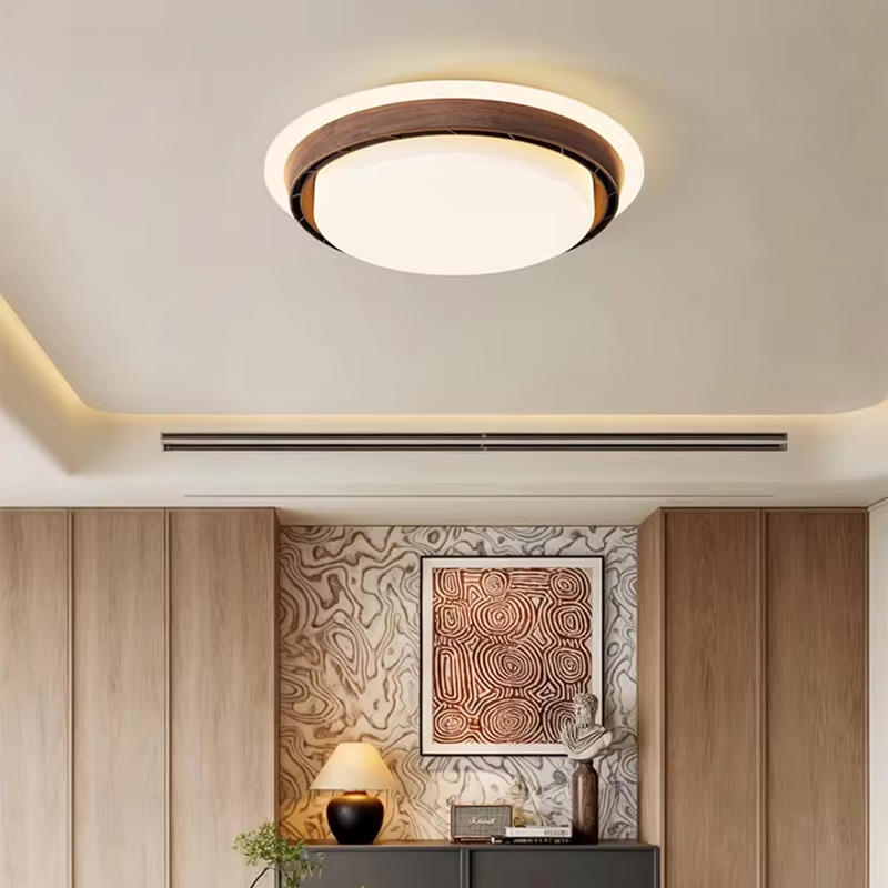 LED Bladeless Fan Light Walnut - Decor Lighting Ceiling Fans 评论和价格