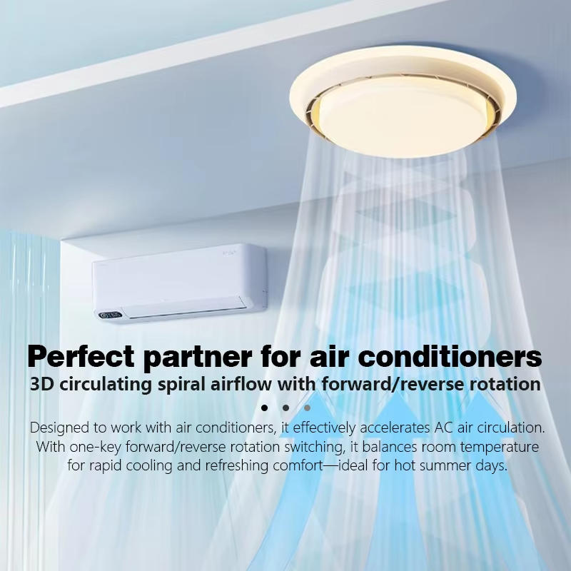 LED Bladeless Fan Light Walnut - Decor Lighting Ceiling Fans 评论和价格
