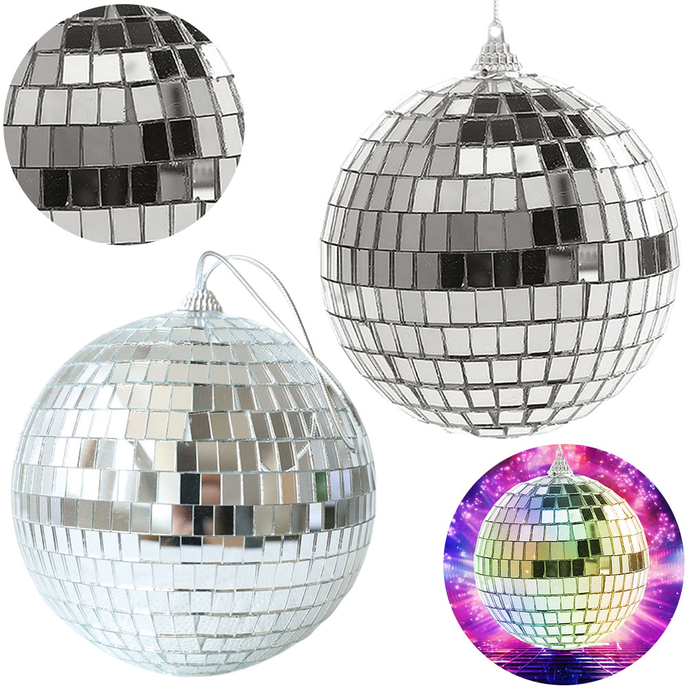 6pcs 4/6/10cm Mirror Disco Bal - Home Decor Lighting Tree 评论和价格
