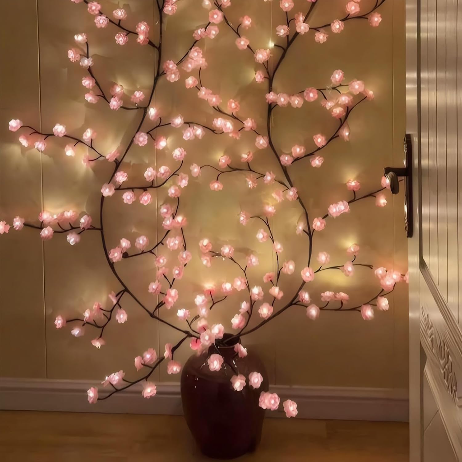 Cherry Blossom Willow Vine Twi - Wall Decor Lighting Tree 评论和价格