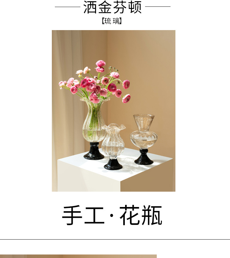 French ancient glass vase orna - Lighting Decor Living Room 评论和价格